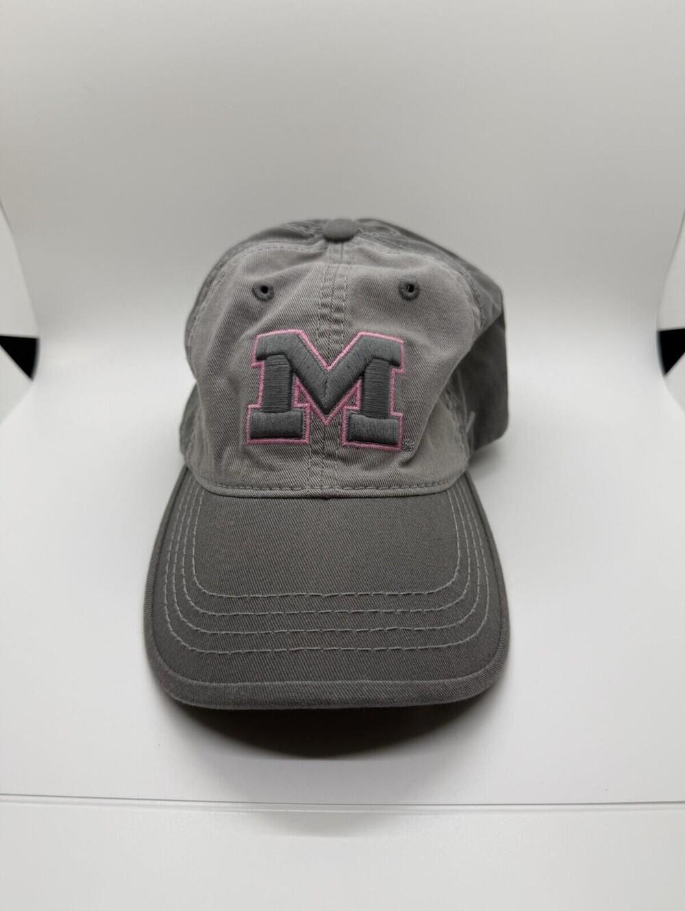 Zephyr University Of Michigan Wolverines Hat-Gray+Pink/Adjustable/NCAA